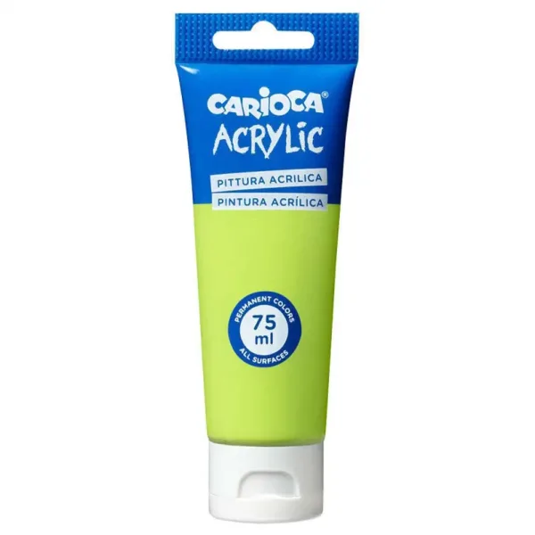 Farba akrylowa Acrylic 75 ml w kolorze jasnej zieleni - Carioca zdjęcie 1