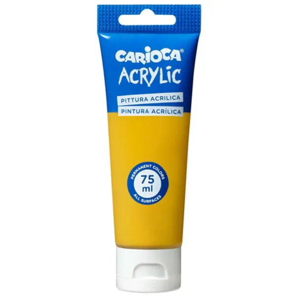 Farba akrylowa Carioca 75 ml w kolorze czerwonobrązowym zdjęcie 1