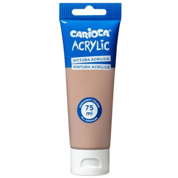 Farba akrylowa 75 ml w kolorze brązu - Carioca zdjęcie 1