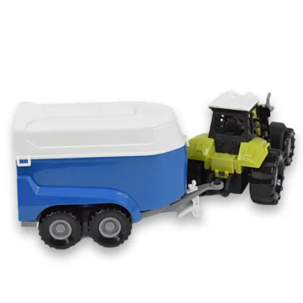 Farm Truck: Ciągnik do przewozu koni z przyczepą, z efektem świetlnym i dźwiękowym, 23 cm zdjęcie 3
