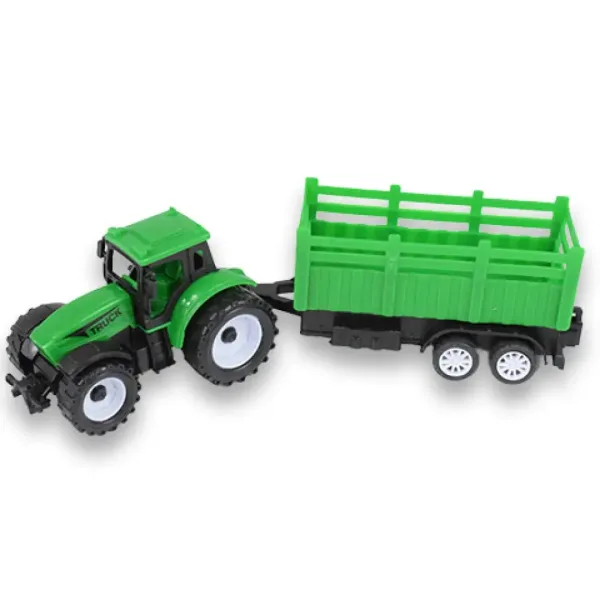 Farm Truck: Zielony, dwuczęściowy zestaw traktor z przyczepą zdjęcie 4