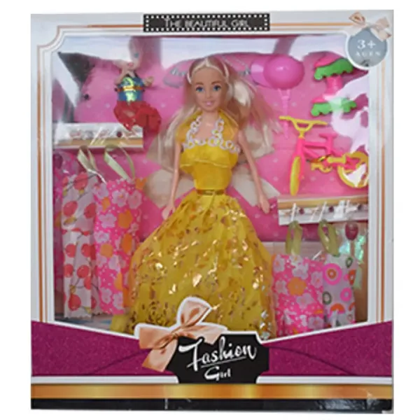 Fashion Girl: Zestaw lalki i lalki-dziecka z rowerem i akcesoriami, 28 cm zdjęcie 6