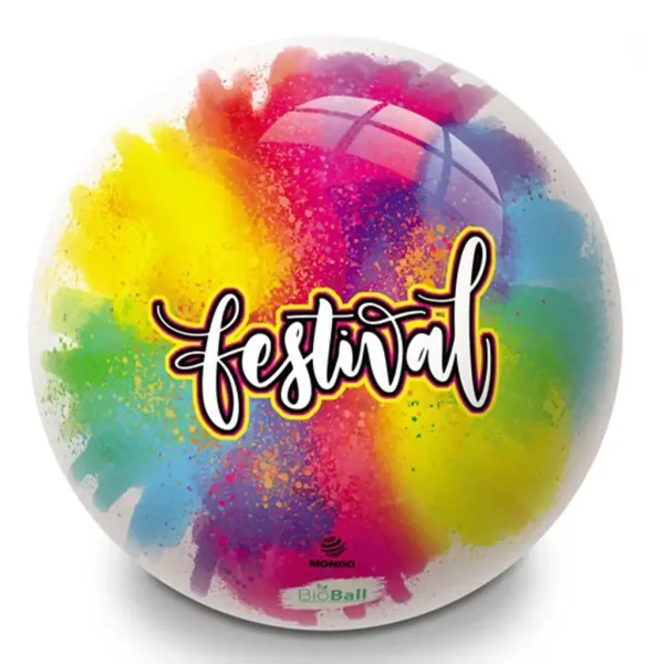 Festival kolorowa piłka gumowa BioBall 23cm - Mondo Toys zdjęcie 1