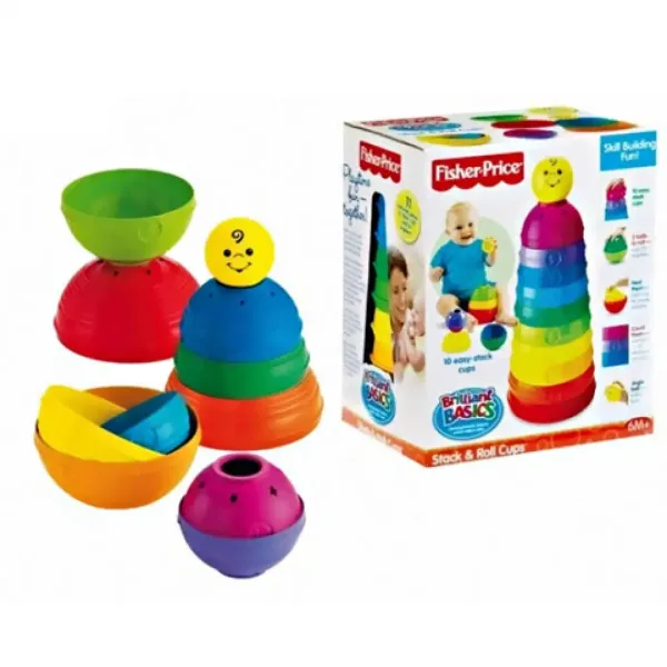 Fisher-Price: Kolorowa piramida z kubeczków zdjęcie 1