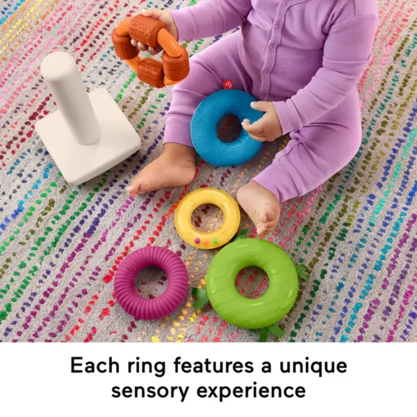 Fisher-Price: Sensory Rock-A-Stack™ piramida z pierścieniami - Mattel zdjęcie 4