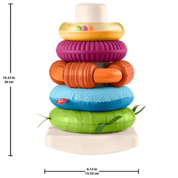 Fisher-Price: Sensory Rock-A-Stack™ piramida z pierścieniami - Mattel zdjęcie 5