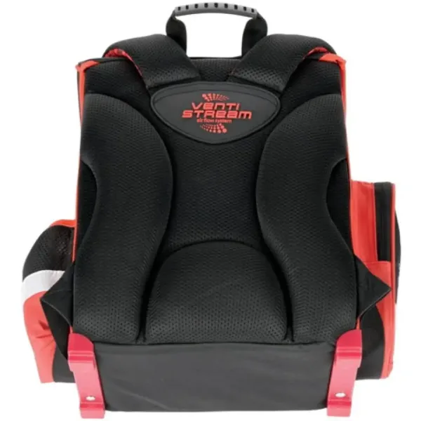 Football czarno-czerwony ergonomiczny plecak szkolny, 36x27x14cm - Bambino zdjęcie 2