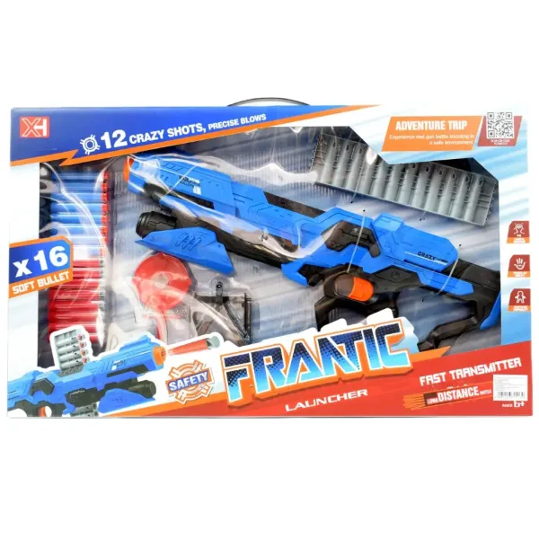 Frantic Launcher: Ręczna wyrzutnia gąbek z tarczą i nabojami 49 cm zdjęcie 8