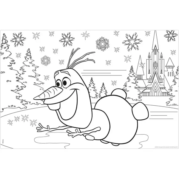 Kraina Lodu 2 w 1 maxi puzzle 35 elementów i kolorowanka 70x50 cm - Lisciani zdjęcie 2