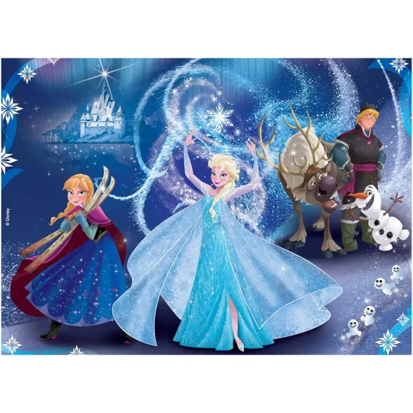 Kraina Lodu 2 w 1 – puzzle i kolorowanka, 24 elementy, 50 × 35 cm – Lisciani zdjęcie 2