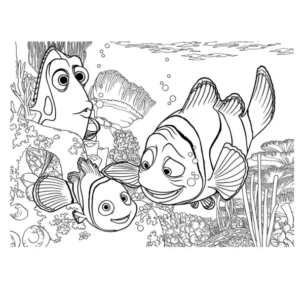 Gdzie jest Nemo 2 w 1 maxi puzzle 24 elementów i kolorowanka 70x50 cm – Lisciani zdjęcie 2