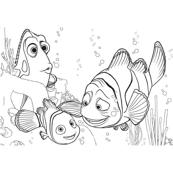 Gdzie jest Nemo 2 w 1 puzzle 24 elementów i kolorowanka 50x35 cm - Lisciani zdjęcie 3