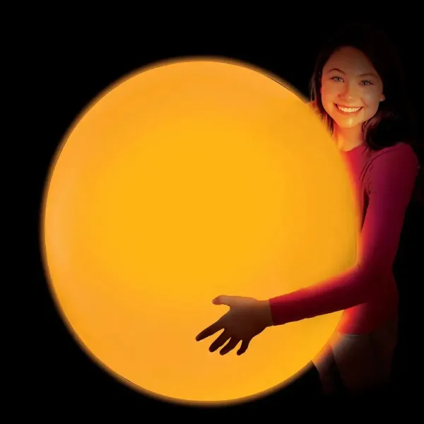 Glowzilla Wubble świecąca piłka bąbelkowa w kolorze neonowym pomarańczowym 75 cm zdjęcie 2