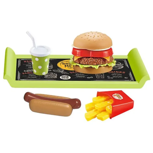 Gourmet menu fast food z tacą zdjęcie 2