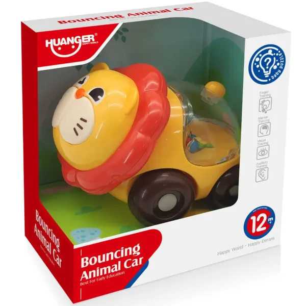 Happy World: Grzechotka lew na kółkach 11 cm zdjęcie 3