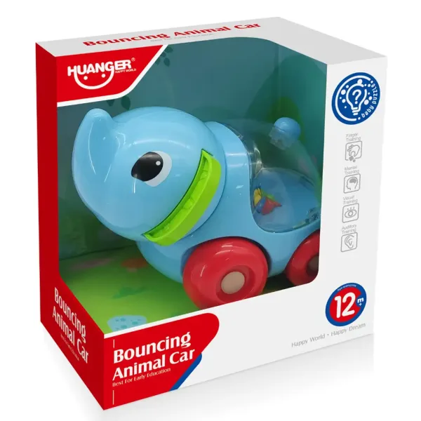 Happy World: Słoniątko z dzwoneczkiem na kółkach 11 cm zdjęcie 3