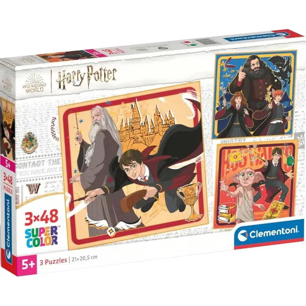 Harry Potter Supercolor puzzle 3x48 elementów - Clementoni zdjęcie 1