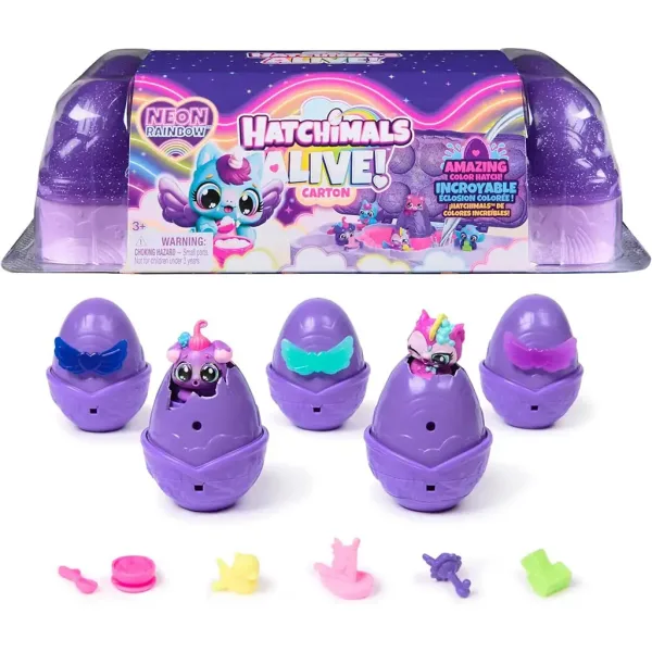 Hatchimals Alive!: Neon Rainbow pojemnik na jajka - Spin Master zdjęcie 3