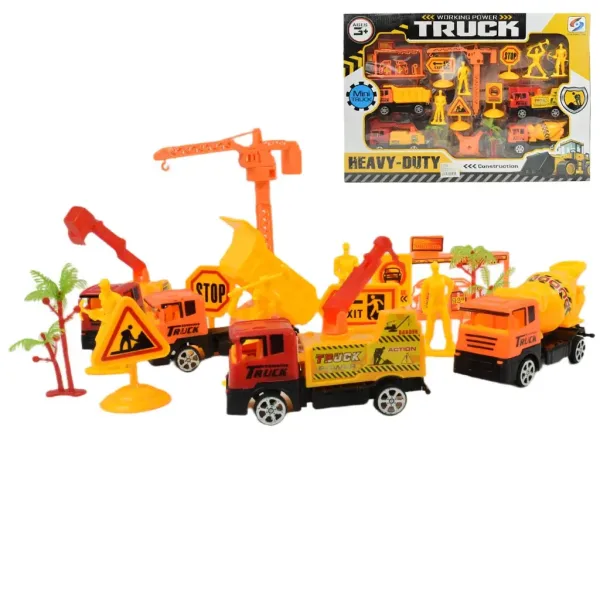 Heavy Duty: Zestaw do zabawy w budownictwo z samochodami na napęd frykcyjny i akcesoriami zdjęcie 15