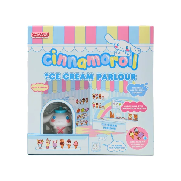Hello Kitty: Cinnamoroll lodziarnia, figurka z domkiem do ozdabiania naklejkami - Comansi zdjęcie 2