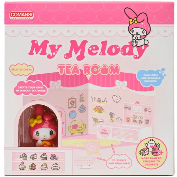 Hello Kitty: My Melody Tea Room figurka z domkiem do naklejania - Comansi zdjęcie 2