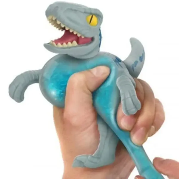 Heroes of Goo Jit Zu Jurassic World niebieska figurka Velociraptora zdjęcie 3