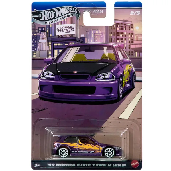 Hot Wheels: ’99 Honda Civic Type R (EK9) klasyczny samochodzik 1/64 - Mattel