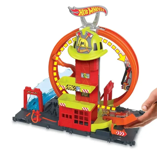 Hot Wheels City: Zestaw zabawkowy remiza strażacka - Mattel zdjęcie 2