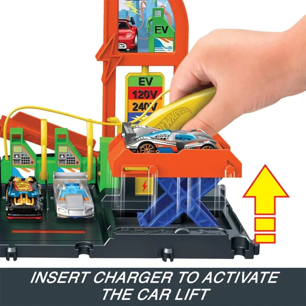 Hot Wheels: City stacja ładowania zestaw torów z 1 samochodzikiem - Mattel zdjęcie 3