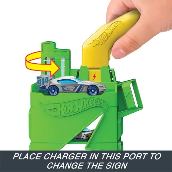 Hot Wheels: City stacja ładowania zestaw torów z 1 samochodzikiem - Mattel zdjęcie 4