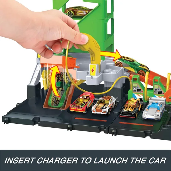 Hot Wheels: City stacja ładowania zestaw torów z 1 samochodzikiem - Mattel zdjęcie 5