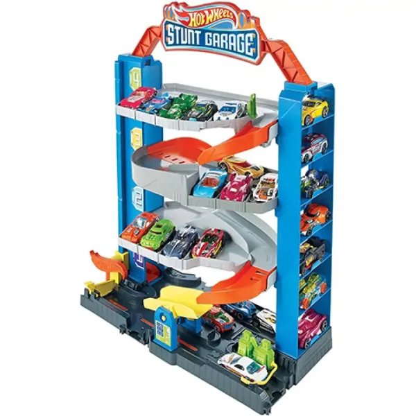 Hot Wheels Kaszkader Garaż zestaw torów z samochodem - Mattel zdjęcie 4