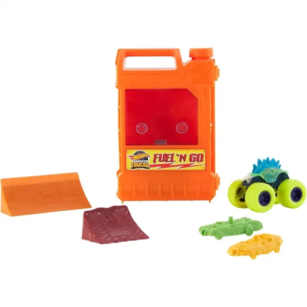Hot Wheels Monster Trucks: Zestaw do zabawy z kanistrem - Mattel zdjęcie 2