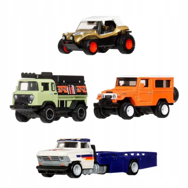 Hot Wheels: Zestaw 4 samochodzików Premium Ekstremalny Pojazd Terenowy - Mattel zdjęcie 2