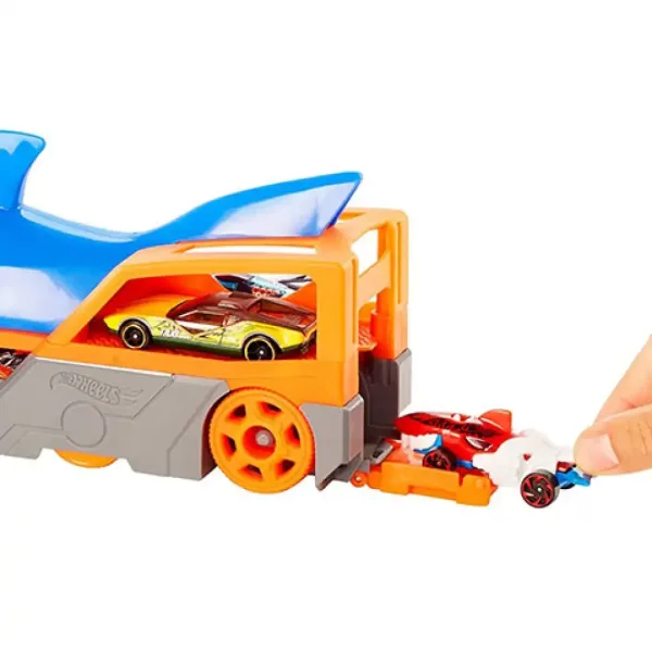 Hot Wheels: Zestaw do zabawy z rekinem pożerającym samochody z małym samochodzikiem - Mattel zdjęcie 4