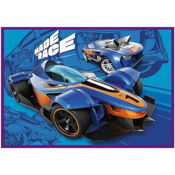 Hot Wheels samochody wyścigowe — zestaw 4 puzzli po 250 elementów - Trefl zdjęcie 2