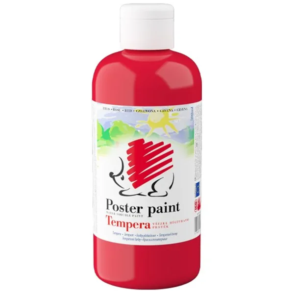 ICO: Farba temperowa jeżyk w kolorze czerwonym, 500 ml zdjęcie 1