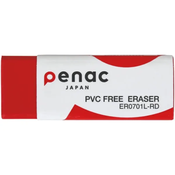 ICO: Gumka Penac bez PVC i wiórów w kolorze czerwonym 5,9x2,1x1cm zdjęcie 1