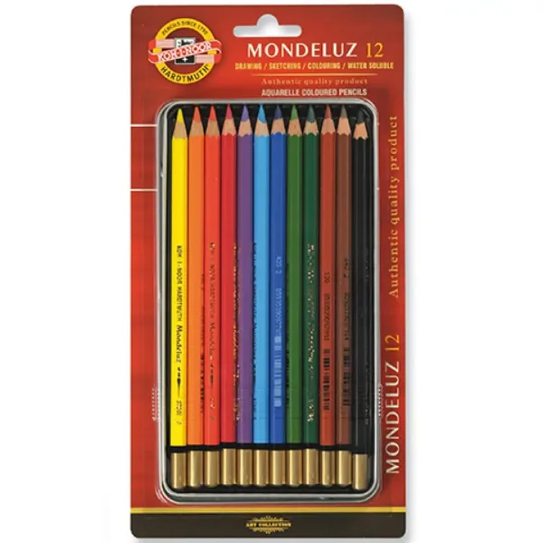 ICO: Koh-I-Noor Mondeluz 3722 zestaw akwarelowych kredek kolorowych 12 sztuk zdjęcie 1