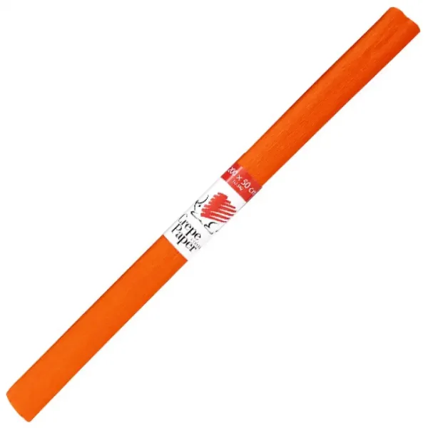 ICO: Süni bibuła krepowa w kolorze pomarańczowym 200x50 cm zdjęcie 1