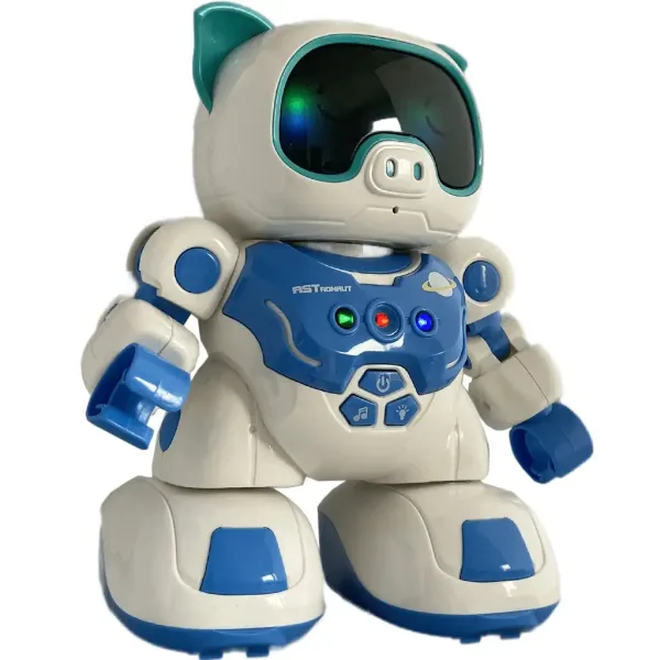 Interaktywna tańcząca świnka robot sterowana pilotem RC z efektami świetlnymi i dźwiękowymi, 20 cm zdjęcie 4