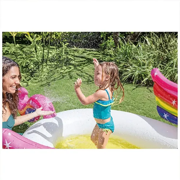 Intex: Basen dla dzieci w kształcie jednorożca z fontanną 272x193x104 cm zdjęcie 3