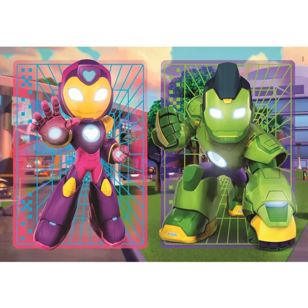 Iron Man i jego niesamowici przyjaciele 2x20-elementowe puzzle Supercolor - Clementoni zdjęcie 3