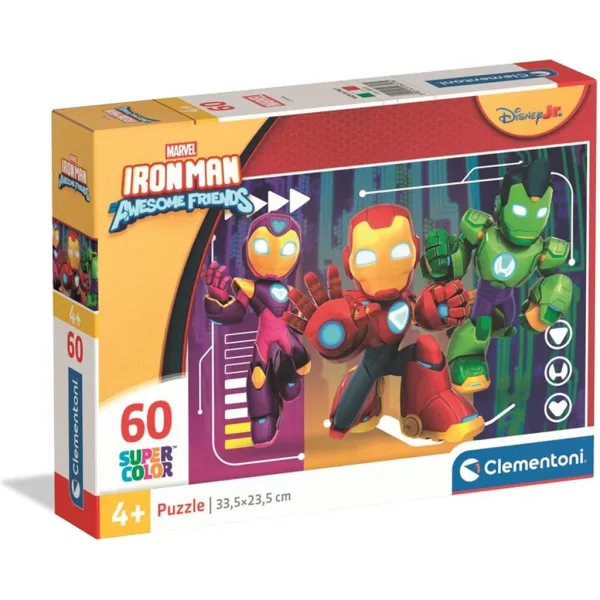 Iron Man i jego przyjaciele — 60-elementowe puzzle Supercolor - Clementoni zdjęcie 1