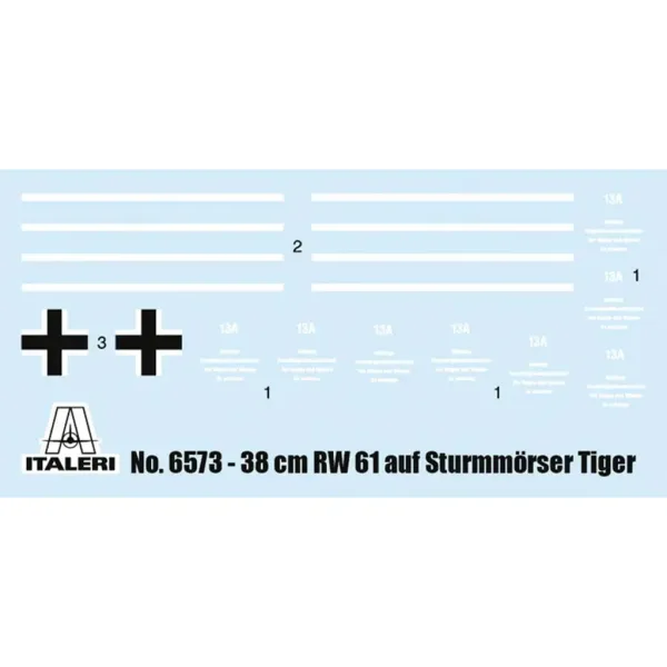 Italeri 1/35 38 cm RW 61 auf STURMMÖRSER TIGER model czołgu. zdjęcie 2