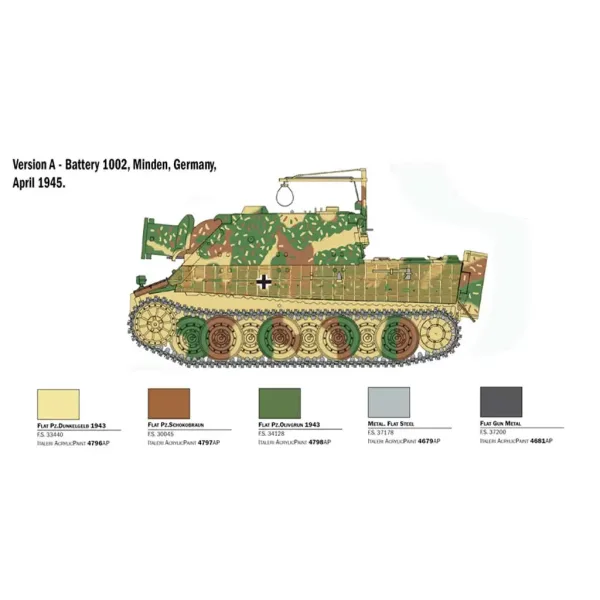 Italeri 1/35 38 cm RW 61 auf STURMMÖRSER TIGER model czołgu. zdjęcie 3