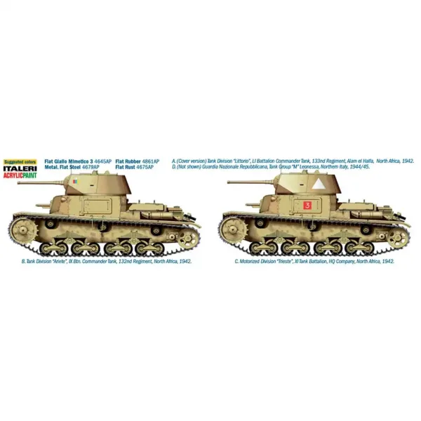 Italeri 1/35 Carro Armato M14/41 I Serie model czołgu zdjęcie 3