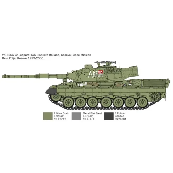 Italeri 1/35 Leopard 1A5 model czołgu zdjęcie 3