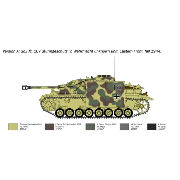 Italeri 1/35 Sd.Kfz. 167 Sturmgeschütz IV model działa szturmowego zdjęcie 3