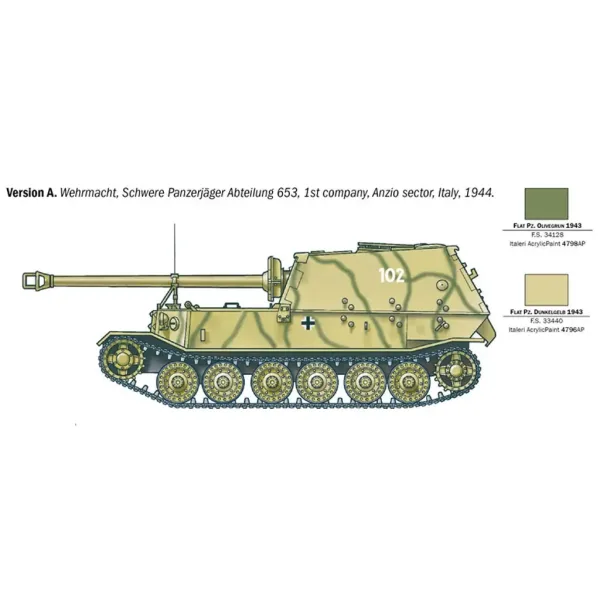 Italeri: 1/35 Sd.Kfz. 184 Elefant niszczyciel czołgów model zdjęcie 3